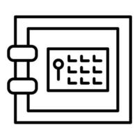 Safebox Line Icon vector