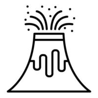 Volcano Line Icon vector