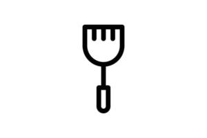 icono de estilo de línea de cocina de espátula gratis vector