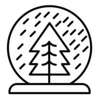 Snow Ball Line Icon vector