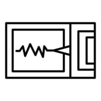 Seismograph Line Icon vector