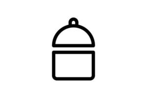 Pressure Cooker Kitchen Line Style Icon Free vector