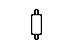 Roller Kitchen Line Style Icon Free vector