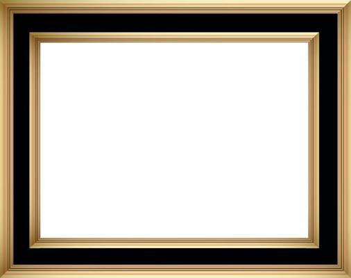 Golden vintage style vector frame isolated on white.