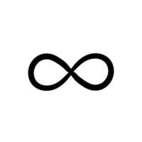 símbolos infinitos. eterno, ilimitado, interminable, logotipo de vida o concepto de tatuaje. vector de estilo de garabato dibujado a mano aislado