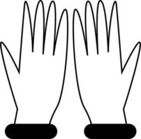 illustration vector graphic outline of praying hand. Perfect for the element of the ramadan or islamic design.