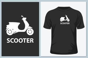 camiseta de scooter vector