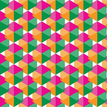 Abstract 3D Hexagonal pattern Background. vector