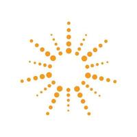 Sun Logo With Dot vector