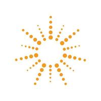 Sun Logo With Dot vector