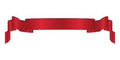 Elegance red ribbon banner. vector