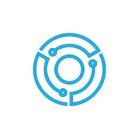 Circle Technology Icon vector