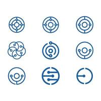 Circle Technology Icon Set vector