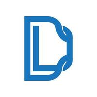 logotipo de vector de letra dl