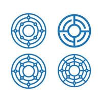 Circle Technology Icon Set vector