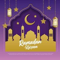 Ramadan Kareem islamic banner template vector