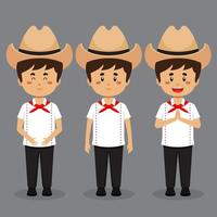 Cuba Character with Various Expression vector