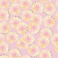 seamless shiny and watercolour flower on pink background , greeting card vector
