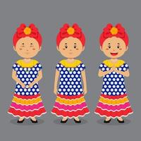 Cuba Character with Various Expression vector