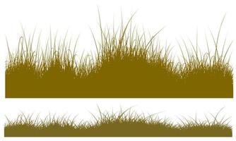 silueta de hierba marrón vector