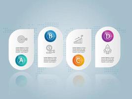 horizontal infographics elements timeline presentation report vector