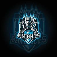 Knights team logo E-sports Gaming logo vector. Gaming Logo. mascot sport logo design. Gaming animal mascot vector illustration logo. mascot, Emblem design for esports team.