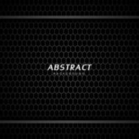 black background with hexagonal pattern vector