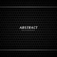 black background with hexagonal pattern vector