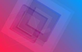 red blue gradient background with trendy shapes vector