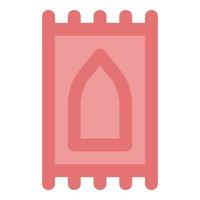 sajadah icon illustration with flat style vector