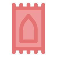 ilustración de icono de sajadah con estilo plano vector