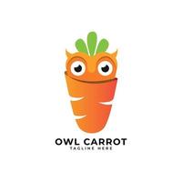 owl carrot logo design template vector