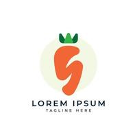 carrot logo design mark template vector