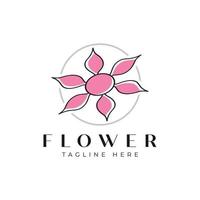 flower logo design template vector