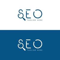 seo logo design lettering mark template vector