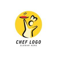 chef logo design template vector