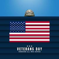 Vector illustration of Veterans Day.