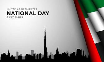 United Arab Emirates National Day Background. Vector Illustration.