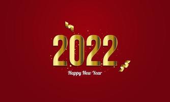 2022 Happy New Year Background Design. Vector Illustration.
