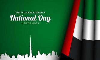 United Arab Emirates National Day Background. Vector Illustration.