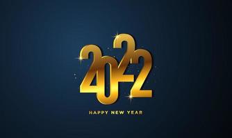 2022 Happy New Year Background Design. Vector Illustration.