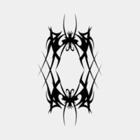 Vector illustration of a unique tattoo motif, scary and cool, simstris for a muscular and scary man