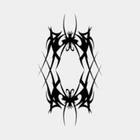 Vector illustration of a unique tattoo motif, scary and cool, simstris for a muscular and scary man