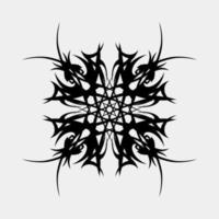 Vector illustration of a unique tattoo motif, scary and cool, simstris for a muscular and scary man