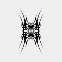 Vector illustration of a unique tattoo motif, scary and cool, simstris for a muscular and scary man