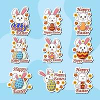 Easter Rabbit Sticker vector