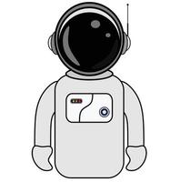 Ilustración astronauta personaje cosmonauta vector