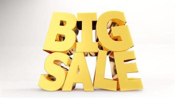 3d  BIG sale word  , 3D render photo