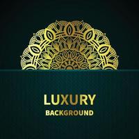 Luxury ornamental mandala gold color design background vector