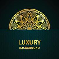 Ethnic arabesque mandala pattern color background vector